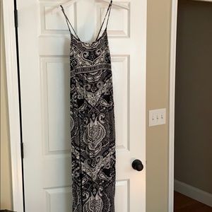 Black patterned maxi dress